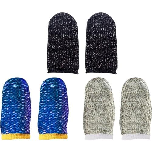 Mobile Game Anti-Sweat Breathable Touch Screen Sensitive Thumb Finger Sleeve Fingertips Sensitive Mobile Touch Covers for PUBG