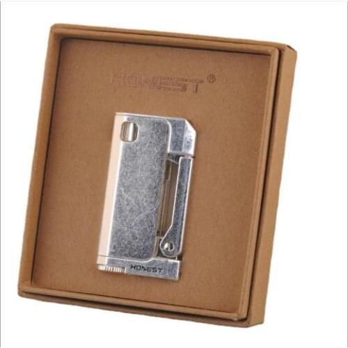Pure Copper Kerosene Lighter Honest Lengfeng Side Press Ignition Gasoline Lighter Business Gift Outside Tool