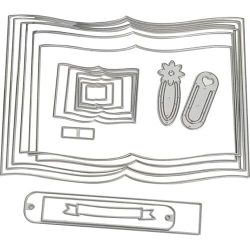 Book Metal Cutting Dies Stencil DIY Scrapbooking Album Stamp Paper Card Embossing Crafts Decor Dropship