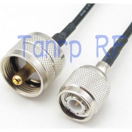 50CM Pigtail coaxial jumper cable RG174 extension cord 20in UHF male plug to TNC male plug RF connector adapter