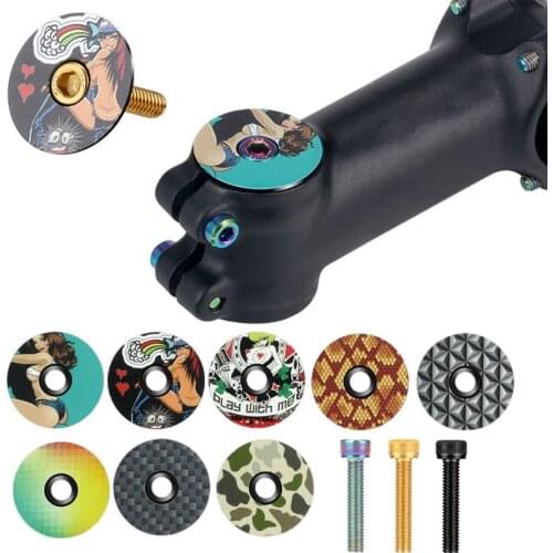 MTB Road Bike Bowl Cover Bicycle Stem Top Cap for 28.6mm Fork Tube Headset Cap Cycling Accessories