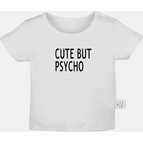 Cute but Psycho Design Newborn Baby T-shirts Kale My Body My Choice Mother or Dragons Graphic Solid Color Short Sleeve Tee Tops