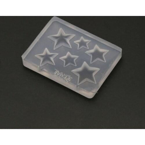 Mini 3D Carving Star Nail Art Silicone Mold Small Star Charm Resin Casting Mold N0HE