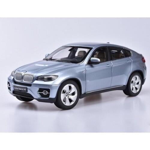 New KYOSHO 1:18 For BMW ActiveHybrid X6 / BMW X6 M Diecast Car Model Kid gift Collection Blue/Gray Little paint rash