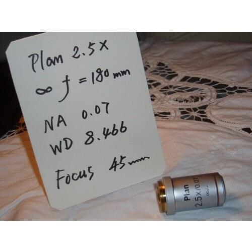 2.5X Infinity plan objective for EUM-5000 series microscope