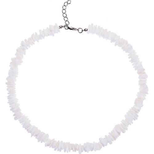 2021 Vsco Necklace Kolye Moana Collares Hot Style Broken Shell Necklace Suit Fractal Shells Collarbone Chain Wholesale