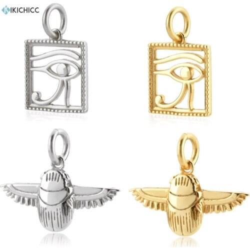 KIKICHICC 925 Sterling Silver Gold 2021 Colgante Escarabajo Egipcio Plata Charm Pendant For Necklace Women Wedding Jewelry Gift