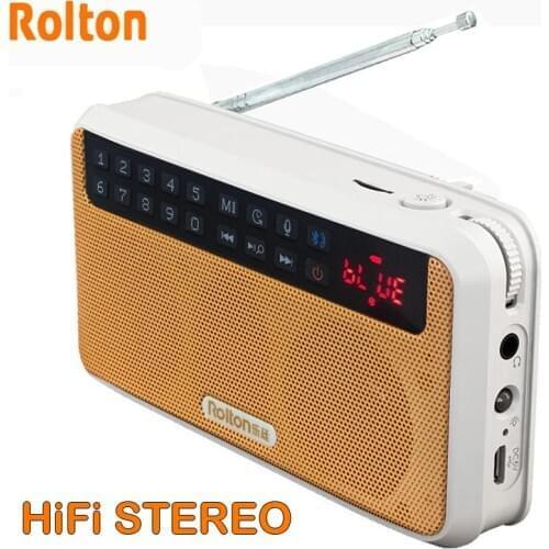 Rolton E500 Stereo Bluetooth Speaker FM Radio Portable Speaker Radio Mp3 Play Sound Recording Hand Free for Phone And Flashlight