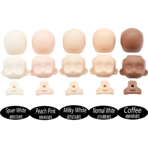 Ob11 plain doll modified neck and neck card face support For YMY, GSC,1/12BJD,obitsu11 clay head doll accessories