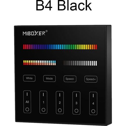 Mi.Light B4 4-Zone RGB+CCT Smart Panel Remote Controller Wall Mount 2.4G Wireless Powerd by 3V (2*AAA Battery) as FUT092