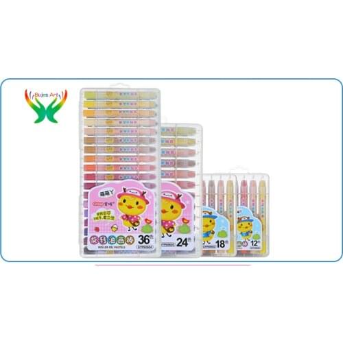 Grasp 12/18/24/36 color Master childrens rotating oil stick safety non toxic crayon painting brush color stick art supplies