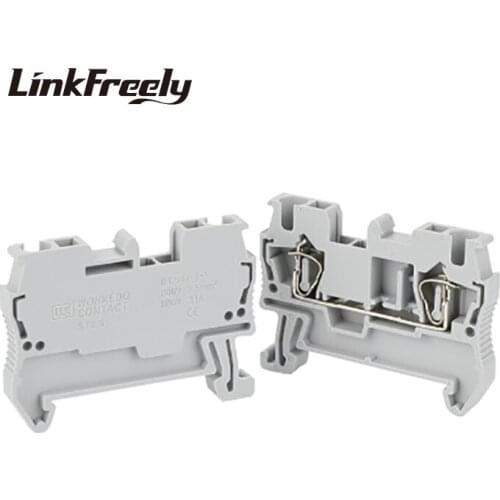 ST-2.5 20pcs Plug-in Type Spring Electrical Wire Terminal Block Connector Din Rail Wiring Faston Terminals Contact Terminantor