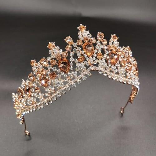 Bridal Wedding Crowns Hair Jewelry Accessories Simple Rhinestone Headbands for Women Girls Princess Diadem Headpieces