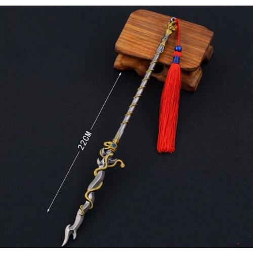 Doula Continent Game Related Products 22cm Genji Titled Douluo Snake Spear Alloy Sword Weapon Model Holiday Crafts Ornaments