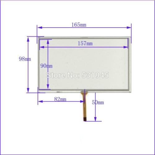 ZCR-1472 7 inch for AT70TN90 165mm*98mm 4 wire TOUCH SCREEN for gps glass ZCR-1472 7 touch panel 165*98