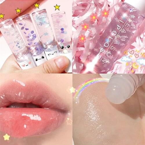 Lip Plumper Oil Colorless Cute Fruit Lip Balm Liquid Lipstick Hydrating Natural Lipgloss Moisturizing Transparent Lip Gloss Balm