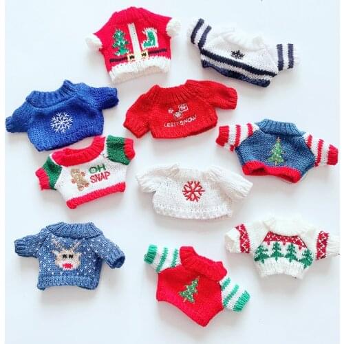 20cm 10 styles PP cotton Replaceable clothes Doll Winter sweater Sean Xiao Clothes Childrens Christmas gifts