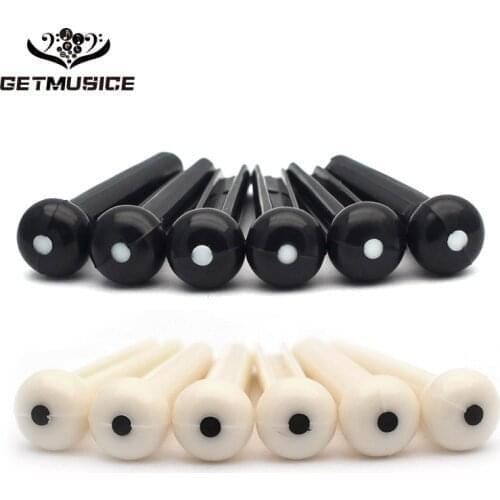 120/500pcs Acoustic Guitar Bridge Pin Plastic 6 String Guitar Bridge Pin with Dot Inlay for Folk Guitar Guitar Accessories