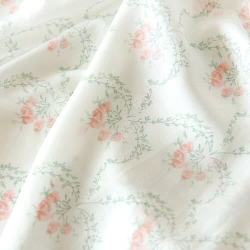150x50cm Floral Thin Cool Rayon Sewing Fabric, Handmade DIY Womens Clothing Dress Clothing Retro National Style Cloth