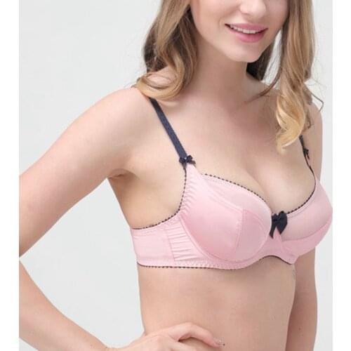 2018 Women Pink Sexy Super Push Up Bra Deep V Seamless Bow Bra BH bralette Female Gather Women Seamless Bras Plus Size