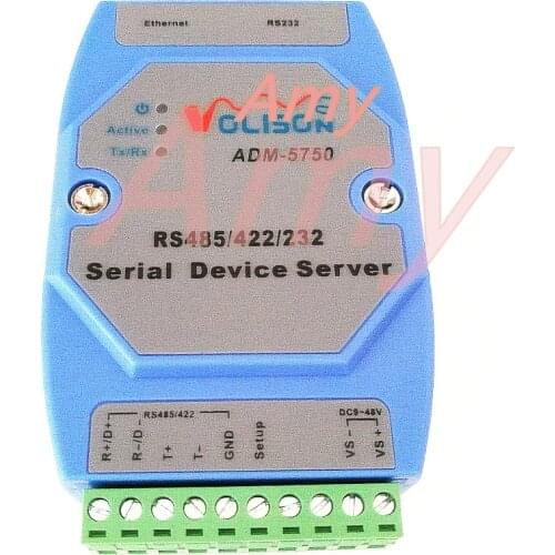 ADM-5750 RS485 to tcp/ip industrial grade 485 422 232 serial server, 485 to Ethernet transmission