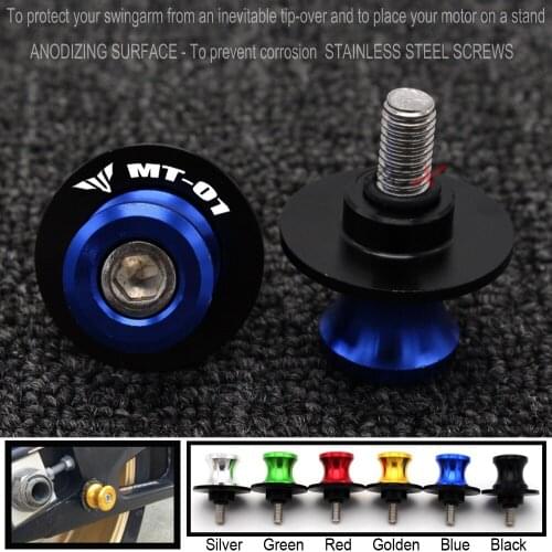 Motorcycle Accessories CNC Aluminum M6 Swingarm Spools Slider Stand Screw For Yamaha MT01 MT-01 2004 2005 2006 2007 2008 2009