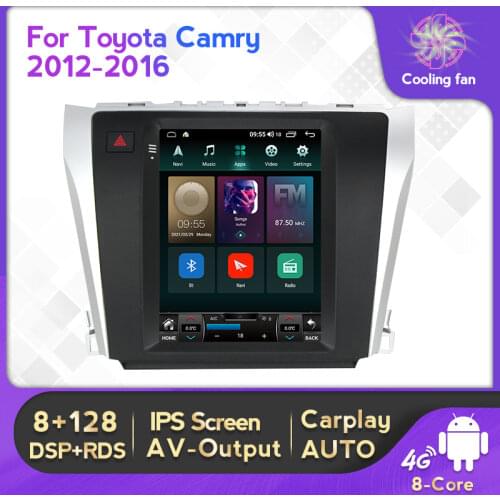 6G 128G Carplay Android 11 Vertical Screen Car Multimedia Radio Video Player For Toyota Camry 8 50 55 2011 - 2016 GPS Navigation