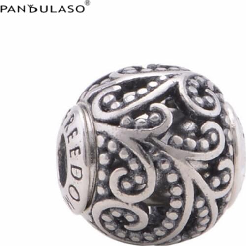 TOP Fits European Bracelets Freedom Essence Charms 100% 925 Sterling Silver DIY Beads Fashion Jewelry Free Shipping ST102