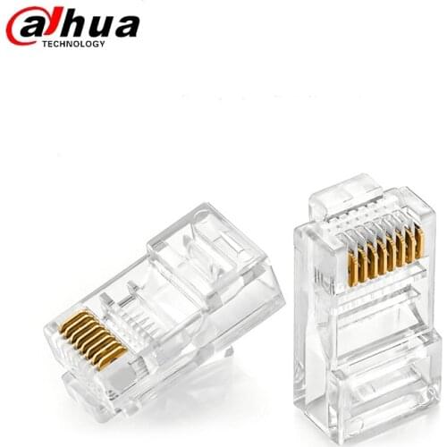 Dahua Utp 8p8c RJ45 Fcc Crystal Head CAT5A Modular Plug Lan Connector Network Crystal Head CAT5A/CAT6A 100pcs