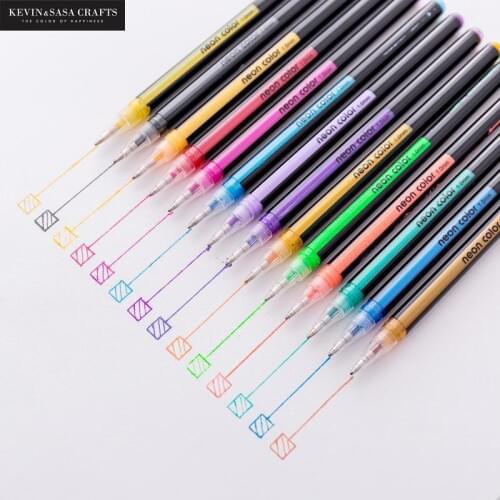 16Pcs/Set Gel Pen Glitter Pen Stationery School Supplies Highlighter Pen School Stationery Office Suppliers Pen Kids Gift