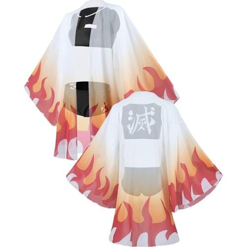 Rengoku Kyoujurou Swimsuit Suit Anime Demon Slayer Cosplay Costume Kimetsu no Yaiba Kimono Sexy Bikini Beach Swimsuit Women