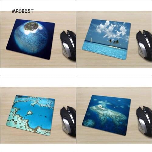MRGBEST Blue Sky Landscape Printed Mouse Pad S 22*18cm Big Promotion Non-Skid Rubber Pad No Overlock Edge Mice Pad Play Mat