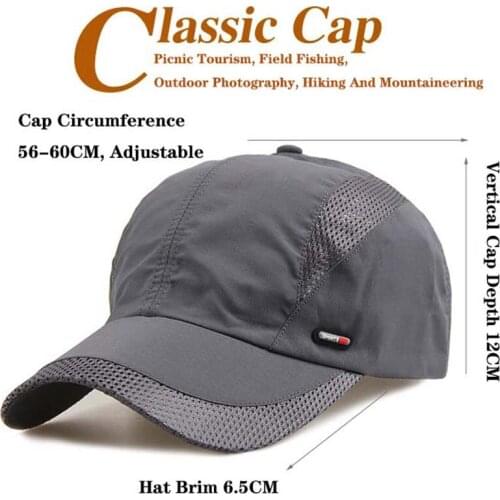 Summer Mens Quick-drying Baseball Cap Outdoor Breathable Sunscreen Sunshade Womens Sports Running Tennis Baseball Golf Hat sg7