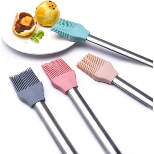 Oil Brush Multi-functional High Temperature Resistant Stainless Steel Handle Barbecue Baking Kitchen Cooking Brush BBQ Outdoor U