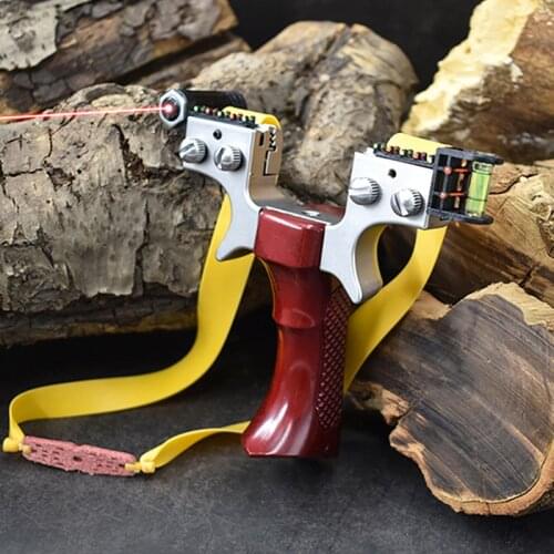 Powerful Rubber Band Slingshot with Horizontal Aiming Sight Outdoor Hunting Catapult 2020 New Resin Slingshots