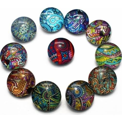 New Arrive 10pcs/lot pretty Paisley Snap Buttons Charms 18mm Animal Print Glass Buttons Fit DIY Snap Bracelets&Bangle Jewelry