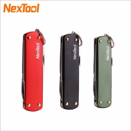 Original NexTool Multifunction Mini Knife Scissors Nail File Flat-head Screw Driver Key Ring And Fnife With Stainless Steel