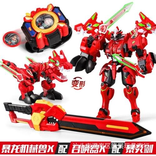 7-12y Transformation Toys Dinosaur Dragon Force Robots Car Action Kids Sword Toys Gift