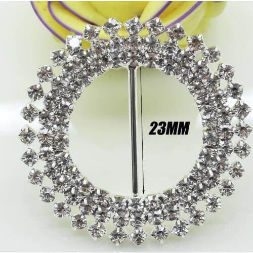 Sun Flower 5pcs/lot 42mm Clear Crystal Rhinestone buckles Diamante buckle invitation Ribbon Slider for Wedding Supply Gift Wrap