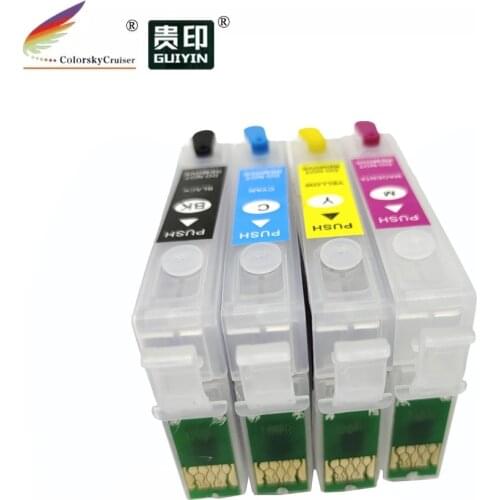RCE1281) refillable refill ink cartridge for Epson T1281 T1282 T1283 T1284 Stylus SX 125 130 230 (with ARC chip)