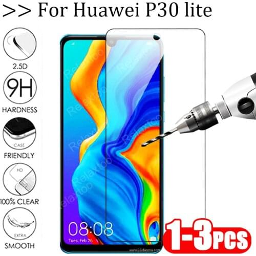 1-3Pcs Tempered Glass For Huawei P30 Lite Screen Protector For Huawei P Smart 2019 P Smart Z P30 Pro Protective Glass film