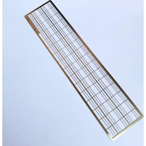 1Set 1:100 Warship Model Universal Railing Etched Brass Baluster Length 290mm Height 10mm RC Boat Upgrade Balustrade Handrail