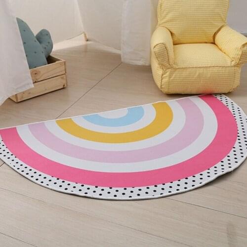 1 Pc Newborn Baby Crawling Carpet Pad Rainbow Crawling Play Mat Rug Colorful Floor Doormat Kid Children Room Decoration
