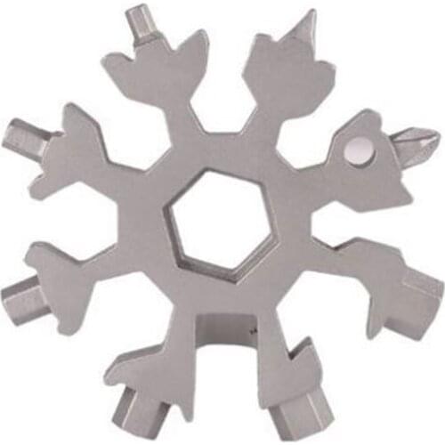 18-in-1 Multi-tool Combination Compact Portable Outdoor Snowflake Multi-functional Hand Screwdriver Tool Card