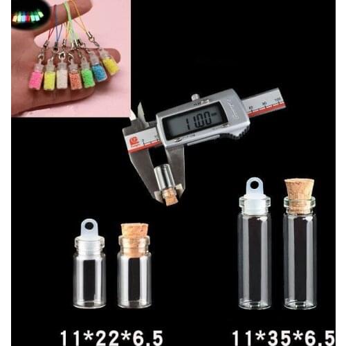 20pcs 1ml 2ml Glass Jars Container Mini Decor Cork Stopper Ornaments Small Mason Jar Message Vials Cheap High Quality Bottle DIY