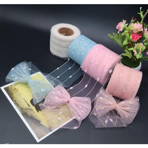 25Yards 6cm Gold Tulle Roll Soft Iridescent Mesh Ribbon DIY Handmade Craft Tutu Bowknot Wedding Birthday Deco Fabric Supplies