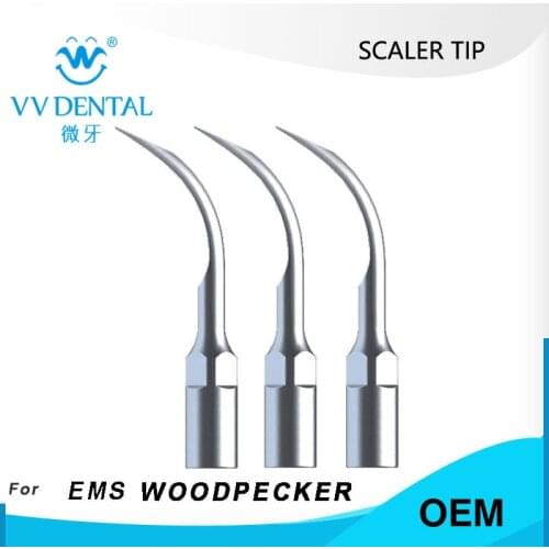 3pcs G6 dental supragingival scaling tip fit EMS, WOODPECKER UDS J, UDS K, UDS M,SYBRONENDO,DMETEC,BAOLAI SCALERS