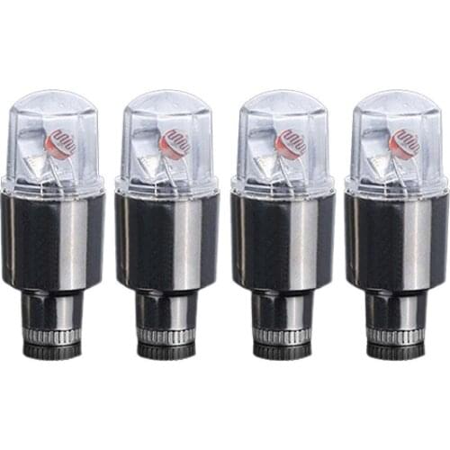 4 Pcs Bike Car Motorcycle Wheel Tire Tyre Valve Caps Spoke LED Flash Light Lamp Bicycle Lights Bike Accessories