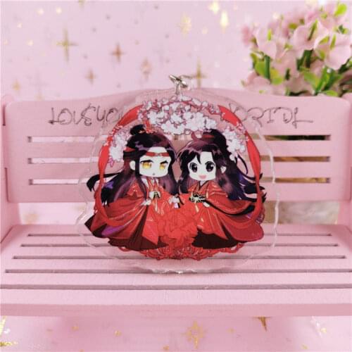 Anime Mo Dao Zu Shi Cosplay The Untamed Wei Wuxian Lan Wangji Cosplay Keychain Key Chains Acrylic Keyrings Gifts For Girls CS341