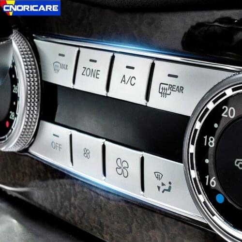 Car Styling Multimedia Air Conditioner Volume Buttons Decoration Stickers Trim For Mercedes Benz W204 C Class 2007-2014 Interior